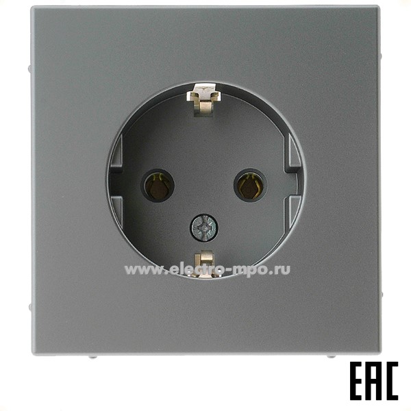 Р3313. Механизм ArtGallery GAL000943 розетки "евр" с/п сталь (Systeme Electric)