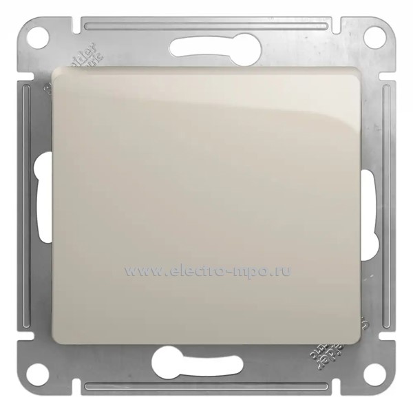 Ю08. Механизм Glossa GSL000971 переключателя 1кл. перекрестный с/п молочный (Systeme Electric)