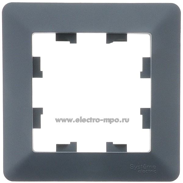 Ю32. Рамка-1 AtlasDesign Air ATN220701 грифель/дымчатый черный (Systemе Electric)