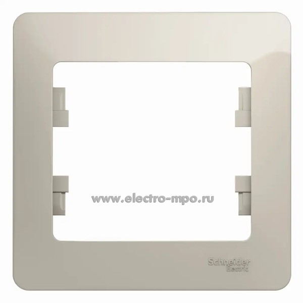 Ю08. Рамка-1 Glossa GSL000901 молочный (Systeme Electric)
