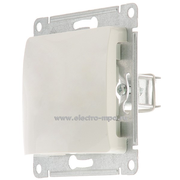 Ю08. Вывод кабеля Glossa GSL000999 декоративный с суппортом с/п молочный (Systeme Electric)