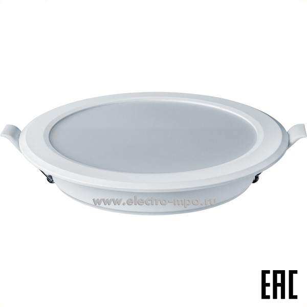 С08. Светильник 14478 NDL-P3-9W-840-WH-LED 9Вт 720Лм 4000К встраиваемый белый IP44 (Navigator)