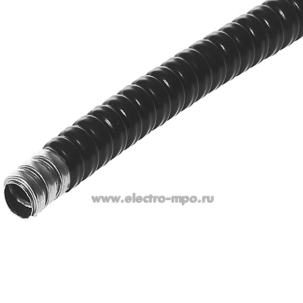 Т12. Металлорукав Р3-Ц-ПВХ-08 8мм в черной ПВХ оболочке Dвнеш=11,6мм (Рувинил)