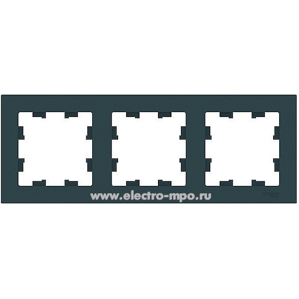 Ю51. Рамка-3 AtlasDesign ATN000803 универсальная изумруд (Systeme Electric)