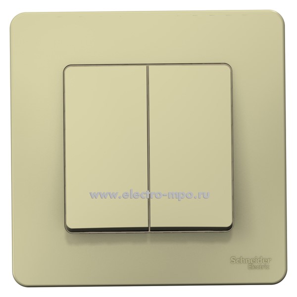 Ю43. Выключатель Blanca BLNVS010507 2 кл. с/п бежевый (Systeme Electric)