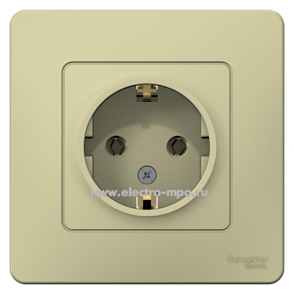 Ю43. Розетка Blanca BLNRS001017 "евро" с/п бежевая (Systeme Electric)