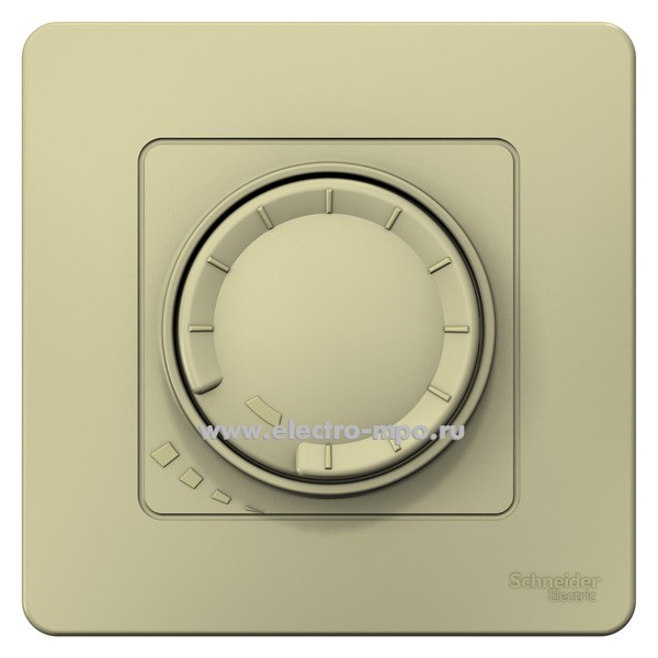 Ю43. Светорегулятор Blanca BLNSS040017 400Вт поворотно-нажимной с/п бежевый (Systeme Electric)