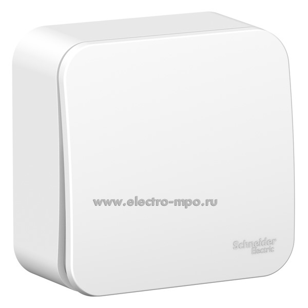 Ю45. Выключатель Blanca BLNVA101021 1 кл. о/п с металлической пластиной белый (Systeme Electric)