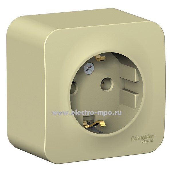 Ю45. Розетка Blanca BLNRA010117 "евро" о/п бежевая (Systeme Electric)