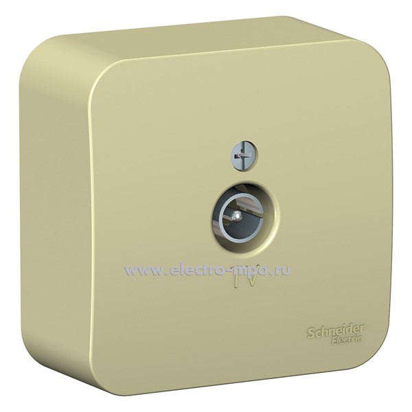 Ю45. Розетка Blanca BLNTA000017 телевизионная конечная о/п бежевая (Systeme Electric)