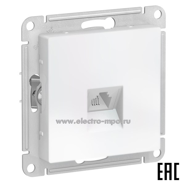 Ю4718. Механизм AtlasDesign ATN000481 розетки телефонной RJ11 4 с/п жемчуг (Systeme Electric)