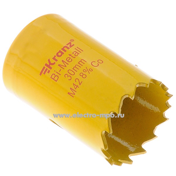 И7105. Коронка KR-92-0214 по металлу Bimetal 30мм (Kranz)