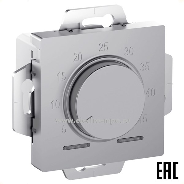 Ю4777. Механизм AtlasDesign ATN000935 регулятора тёплого пола 5-45 град. С с/п сталь (Systeme Electric)