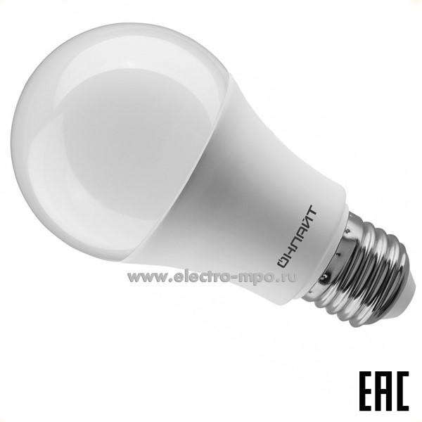 Л02. Лампа 17Вт 90403 OLL-A60-17-230-4K-E27 1550Лм 4000К светодиодная "груша" х/б свет (ОНЛАЙТ)