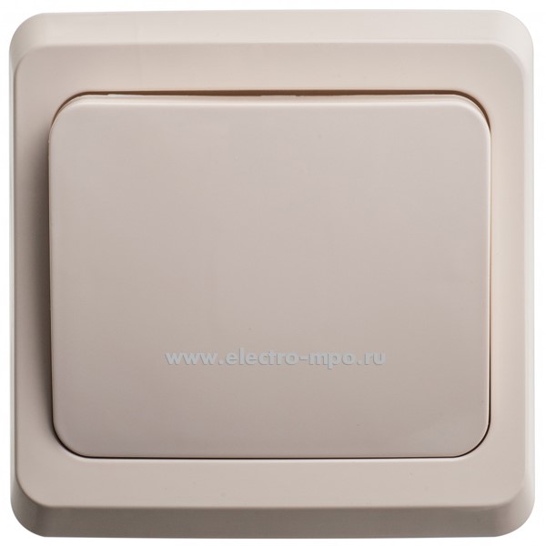 Ю48. Выключатель Этюд КC10-001K 1кл. кнопочный с/п кремовый (Systeme Electric)