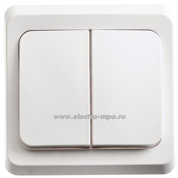 Ю48. Выключатель Этюд BC10-006B 2кл. с/п с подсветкой белый (Systeme Electric)