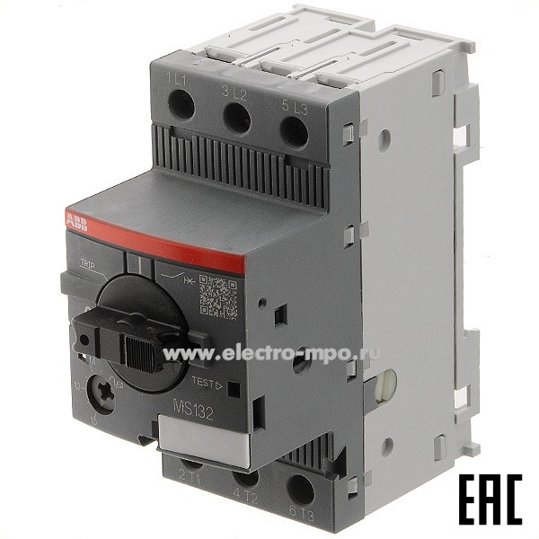 А3052. Выключатель MS132-1,6 1SAM350000R1006 автоматический для двигателей 1,0-1,6А 100кА (ABB)