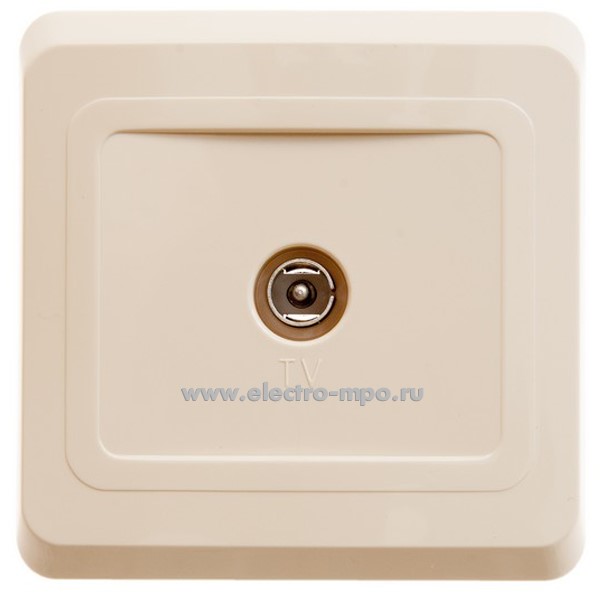 Ю48. Розетка Этюд TVC-002K телевизионная с/п конечная кремовый (Systeme Electric)