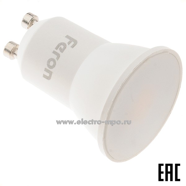 Л09. Лампа 5Вт 51221 LB-272 175-265V GU10 410Лм 2700К LED MR11 120гр. т/б свет (Feron)