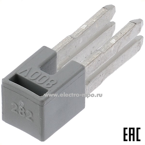 Б6852. Перемычка 282-402 2 полюса универсальная для клемм 282 серии (Wago)