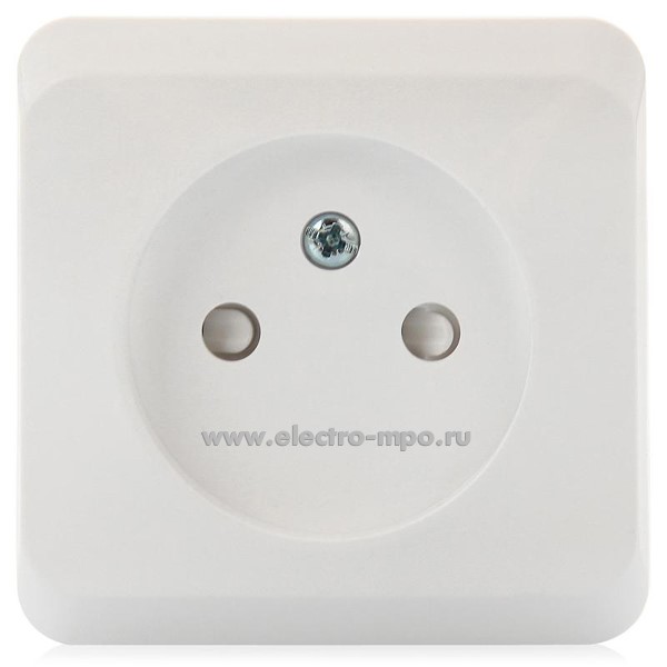 Ю48. Розетка Этюд PA16-002B со шторками о/п белая (Systeme Electric)