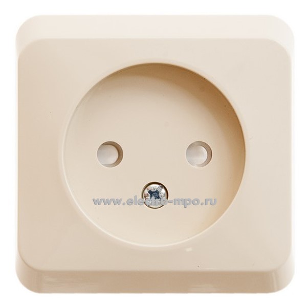 Ю48. Розетка Этюд PC16-002K со шторками с/п кремовый (Systeme Electric)