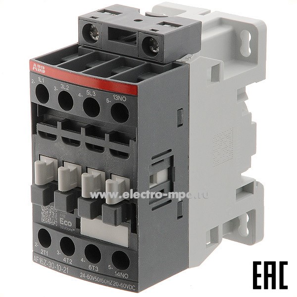 А8855. Контактор AF16Z-30-10-21 1SBL176001R2110 24-60BAC/20-60ВDC 16А 1з (АВВ)