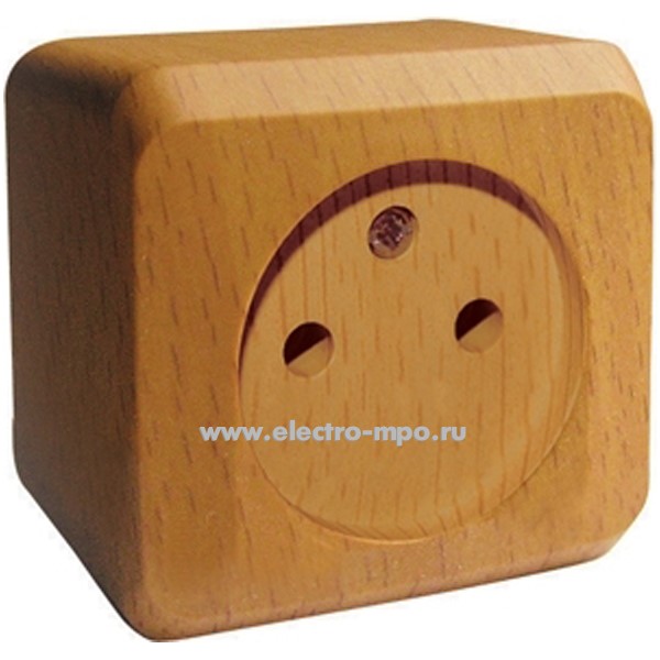 Ю49. Розетка Этюд PA16-001T о/п "бук" (Systeme Electric)