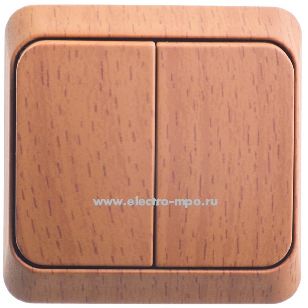Ю49. Выключатель Этюд BA10-006T 2кл. о/п с подсветкой "бук" (Systeme Electric)