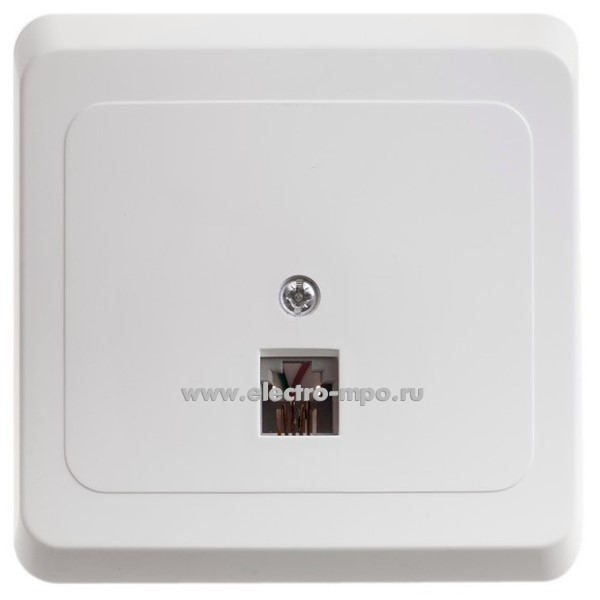 Ю4820. Розетка Этюд TELC-001B телефонная RJ11 с/п белая (Systeme Electric)