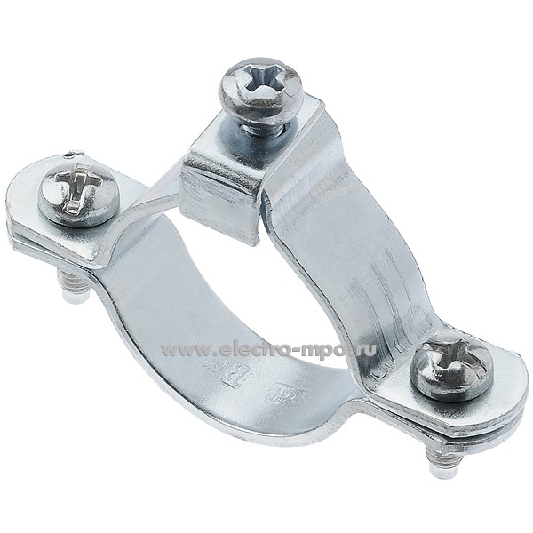 Хомут Cosmec 6042-32 для трубы 32мм с клеммой заземления сталь (ДКС Италия)