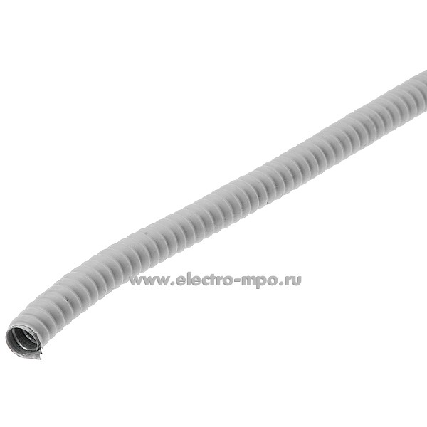 Т1262. Металлорукав МПГнг22 в серой негорючей ПВХ оболочке 22мм Dвнеш max 27,8мм Dвнутр min 20,7мм (Промин