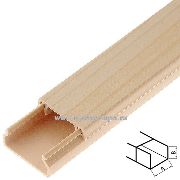 Д6762. Короб РКК-20х10-27М 1 канал сосна (Рувинил)