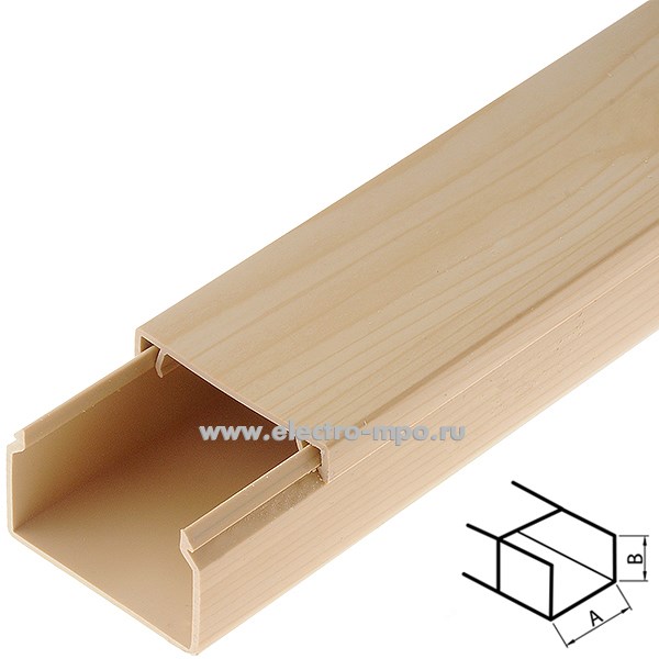 Д6783. Короб РКК-40х25-27М 1 канал сосна (Рувинил)