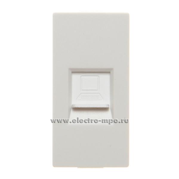 Ю2815. Механизм BingoElec MP025White розетки комп. 1 вход 8 конт. кат. 5е с/п 1 мод. белый (Электромонтаж)