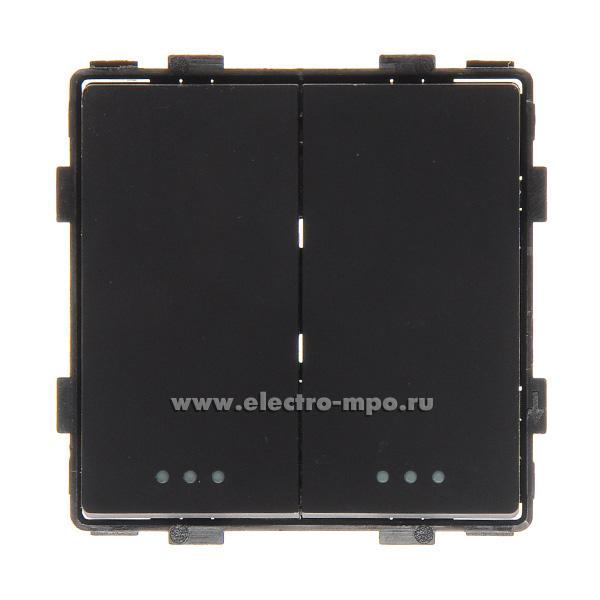 Ю2829. Механизм BingoElec MP004Black выключателя 2кл. с/п чёрный (Электромонтаж)
