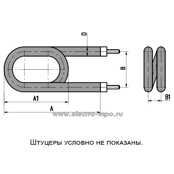 ТЭН-120А13/5,0 Р220 5кВт 220В штуцер G1/2\" для воды M5-60-F4 (260-1 ...
