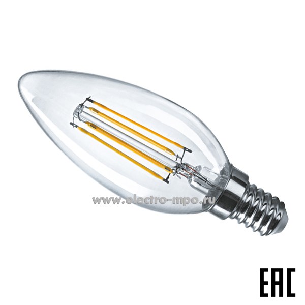 Л00. Лампа 7Вт 80534 NLL-F-C35-7-230-2.7K-E14 805Лм 2700К LED "свеча" т/б свет (Navigator)