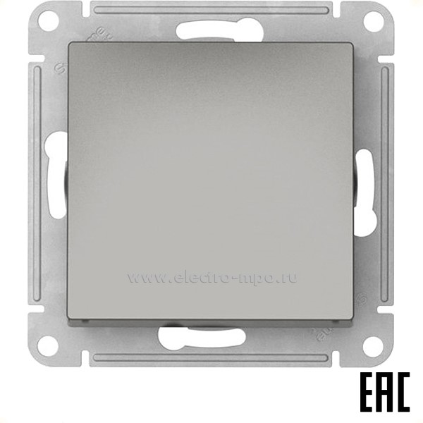 Ю52. Механизм AtlasDesign ATN000961S переключателя 1 кл. безвинт. зажим. с/п сталь (Systeme Electric)