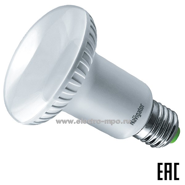 Л05. Лампа 8Вт 94138 NLL-R63-8-230-4K-Е27 640Лм 4000К LED х/б свет (Navigator)