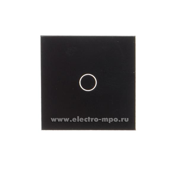 Ю2894. Накладка BingoElec GP002Black выключателя 1кл. сенсорного чёрное стекло (Электромонтаж)