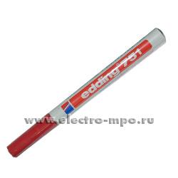М5616. Маркер лаковый Е-751 термостойкий несмываемый красный 1-2 мм (Edding)