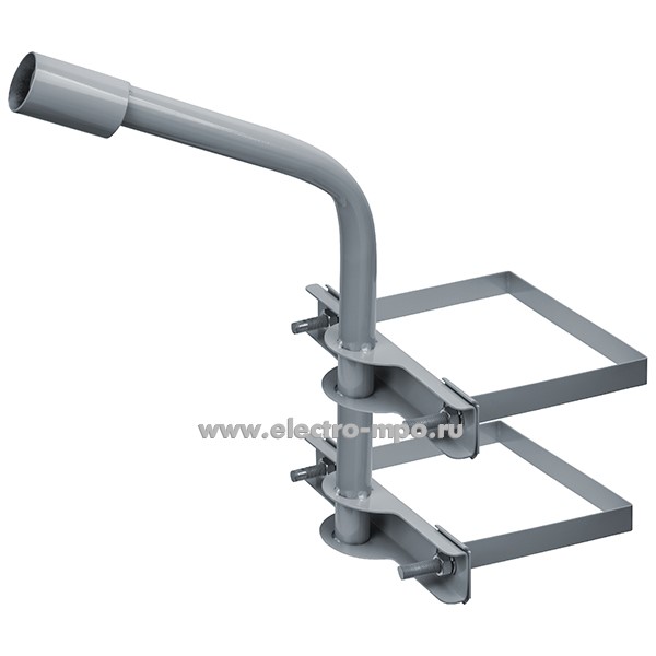 С04. Кронштейн 14114 NSB-02-350-500-GR приставной на опору с 2 хомутами D=48мм L=0.5м серый (Navigator)