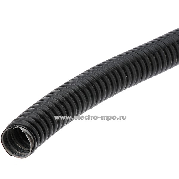 Т1227. Металлорукав РЗ-ЦПнг-ХЛ(МРПИнг) 25 в черной ПВХ оболочке 25мм Dвнеш=30,8мм Dвнутр=23,7мм
