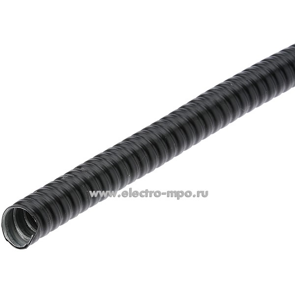 Т1277. Металлорукав Р3-ЦПнг-18 в черной ПВХ оболочке Dвнешн=23,9мм (МетЭс)