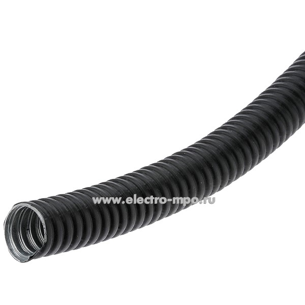 Т1279. Металлорукав Р3-ЦПнг-22 в черной ПВХ оболочке Dвнешн=28,2мм (МетЭс)