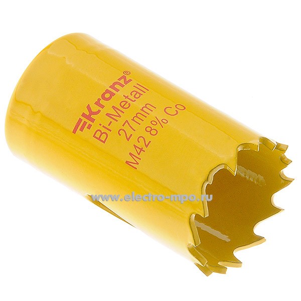 И7104. Коронка KR-92-0212 по металлу Bimetal 27мм (Kranz)