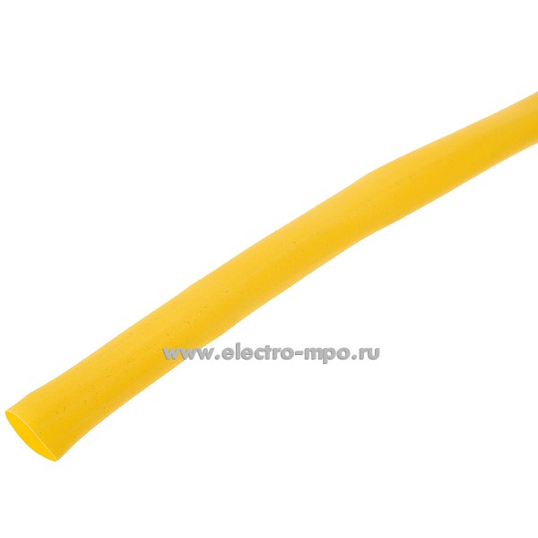 Т3418. Трубка HTS-6 6/3мм термоусаживаемая жёлтая (Электромонтаж)