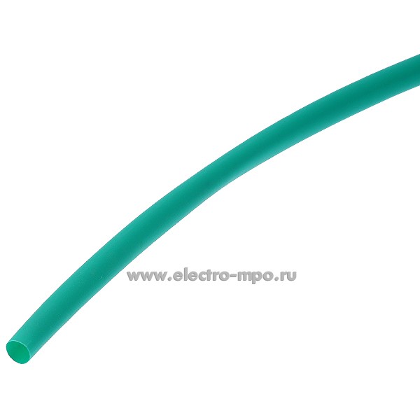 Т3419. Трубка HTS-6 6/3мм термоусаживаемая зелёная (Электромонтаж)