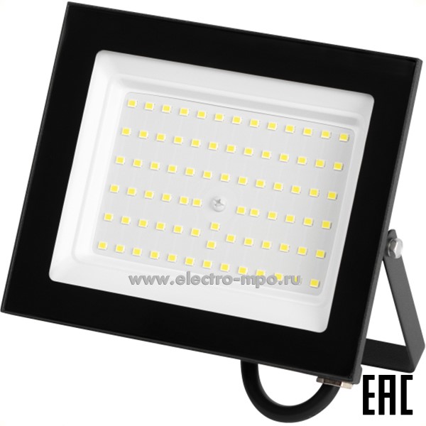 С02. Прожектор Б0071106 GREEN LINE LPR-033-0-65K-100 220В 100Вт 8000Лм 6500К светодиодный IP65 (ЭРА)